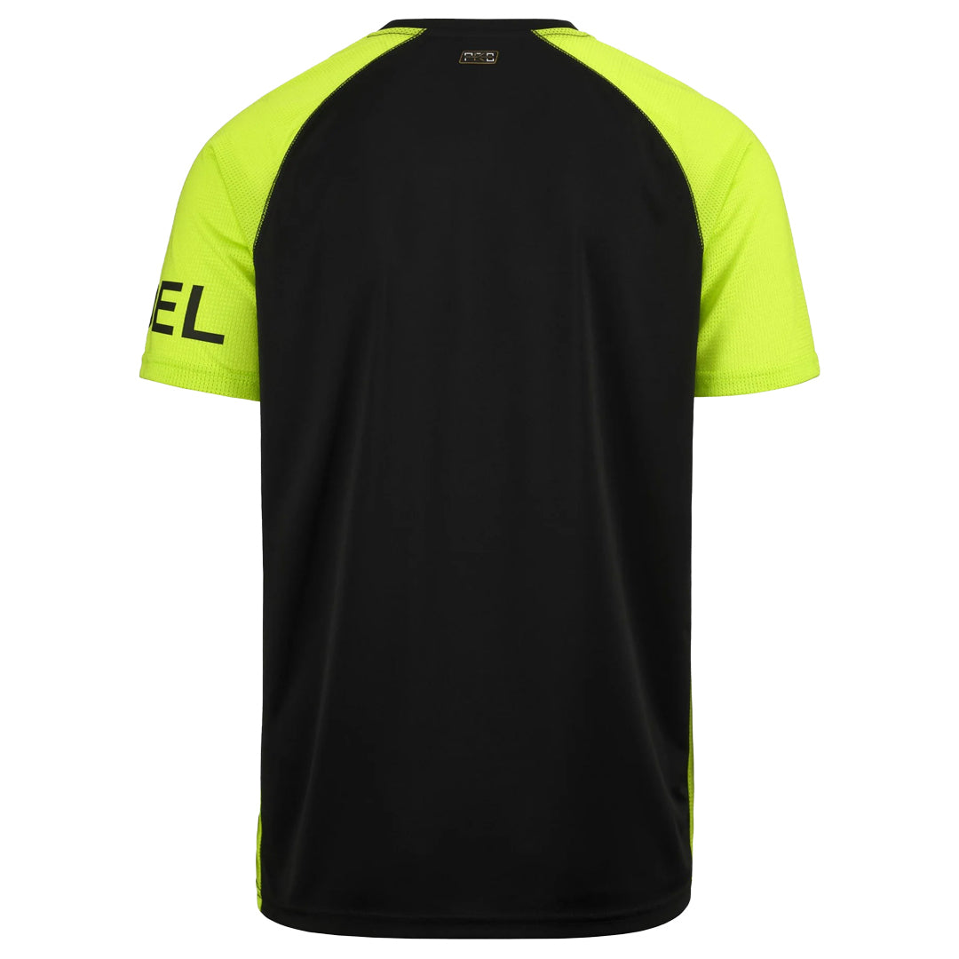 UOMO T-SHIRT KAPPA KOMBAT PADEL DAGO BLACK/LIME