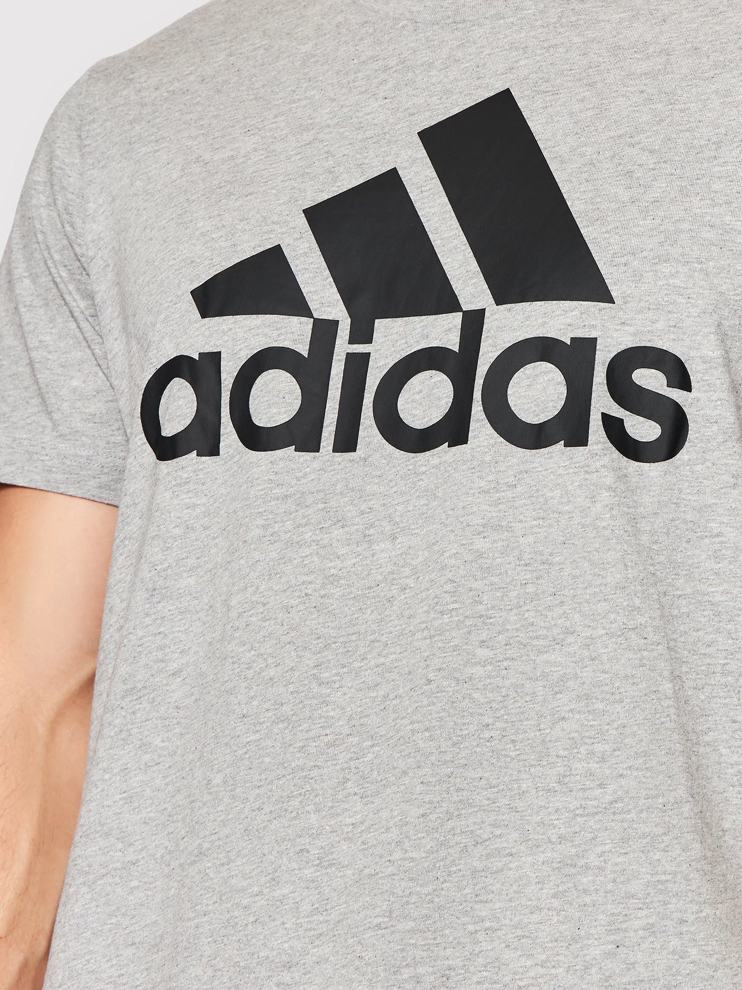 UOMO/DONNA ADIDAS T-SHIRT ESSENTIALS GRIGIO REGULAR FIT