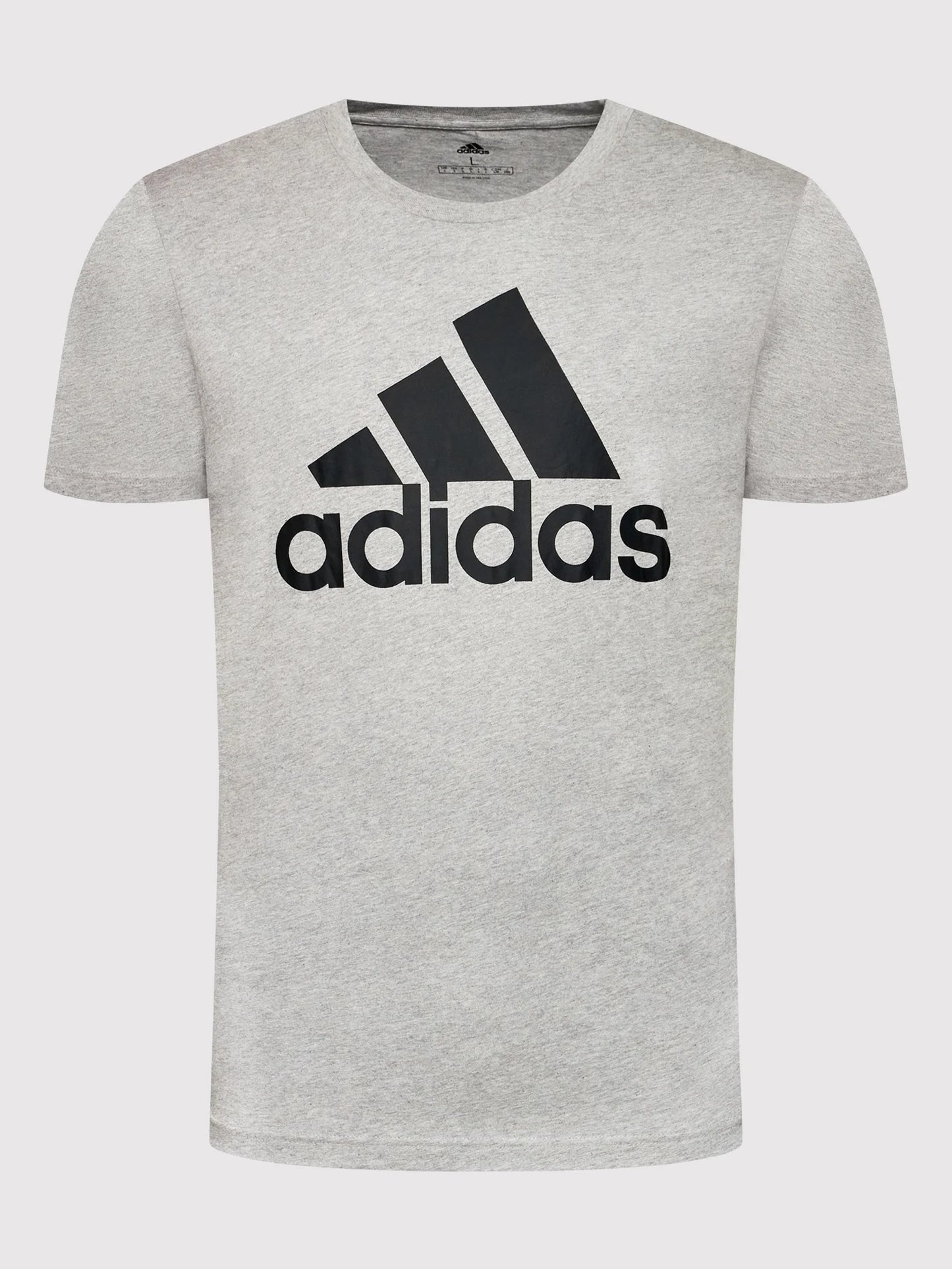 UOMO/DONNA ADIDAS T-SHIRT ESSENTIALS GRIGIO REGULAR FIT