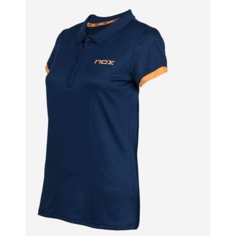 T-SHIRT DONNA BLU SCURO NOX LOGO ORANGE